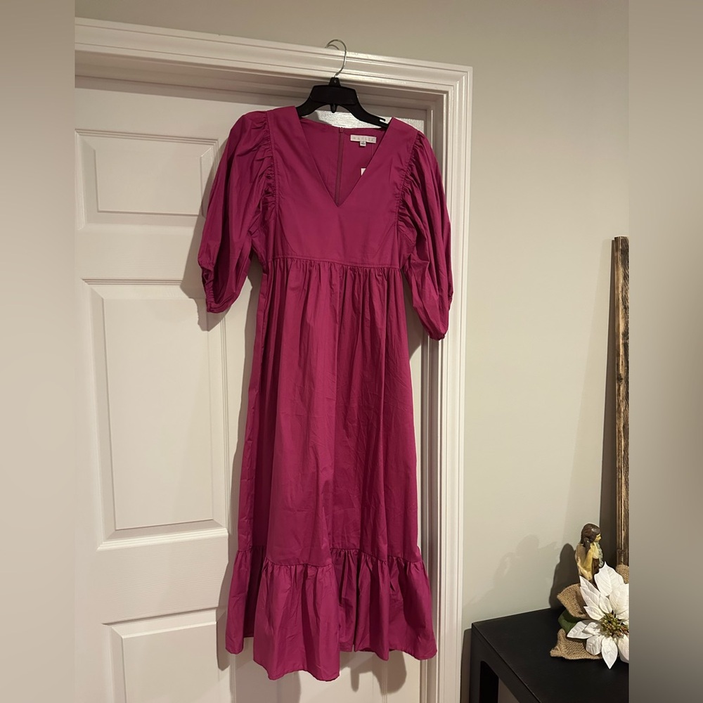 Karlie Fuchsia Long Sleeve Dress